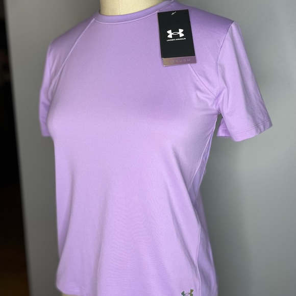 NEW Under Armour Rush HeatGear Vented Cut Out Workout Top - Picture 4 of 9